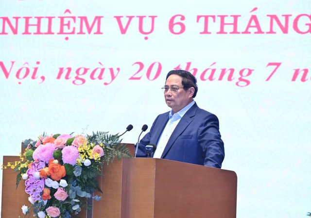 Thủ tướng phaacute;t biểu tại phiecirc;n họp BCĐ của Chiacute;nh phủ về phaacute;t triển khoa học cocirc;ng nghệ, đổi mới saacute;ng tạo, chuyển đổi số vagrave; Đề aacute;n 06 - Ảnh: VGP