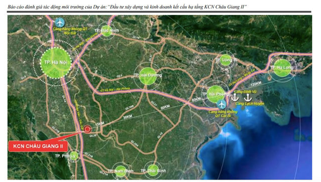 Vị tr&iacute; của&nbsp;KCN Ch&acirc;u Giang II