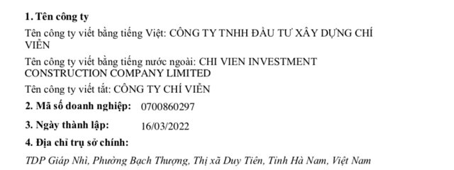 Tiền th&acirc;n của C&ocirc;ng ty TNHH Đầu tư Ph&aacute;t triển Hạ tầng KCN Thanh B&igrave;nh l&agrave; C&ocirc;ng ty TNHH Đầu tư x&acirc;y dựng Ch&iacute; Viễn, c&oacute; trụ sở tại TP Phủ L&yacute;, H&agrave; Nam (nay l&agrave; tỉnh Ninh B&igrave;nh).