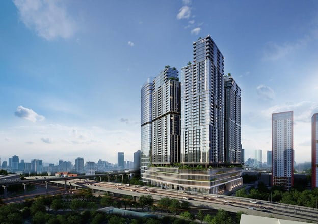 Sun Feliza Suites tọa lạc tại giao lộ sầm uất bậc nhất Cầu Giấy, H&agrave; Nội. (Ảnh: Sun Property) &nbsp;