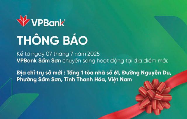 VPBank Sầm Sơn hoạt động tại địa điểm mới - Ảnh 1