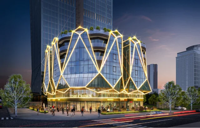 Phối cảnh tổ hợp The Crown gần kề t&ograve;a văn ph&ograve;ng Maslight
