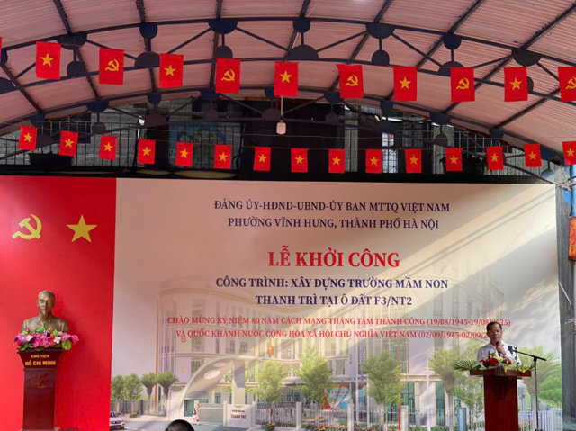 Hà Nội: Phường Vĩnh Hưng khởi công xây dựng Trường Mầm non Thanh Trì - Ảnh 4