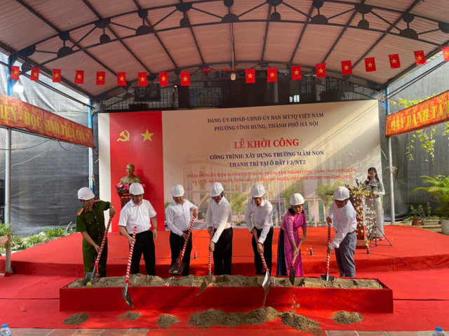 Hà Nội: Phường Vĩnh Hưng khởi công xây dựng Trường Mầm non Thanh Trì - Ảnh 3