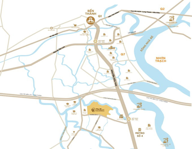 T&amp;T City Millennia sở hữu vị tr&iacute; đắc địa c&ugrave;ng lợi thế thừa hưởng từ hạ tầng tỷ đ&ocirc; ph&iacute;a Nam S&agrave;i G&ograve;n.