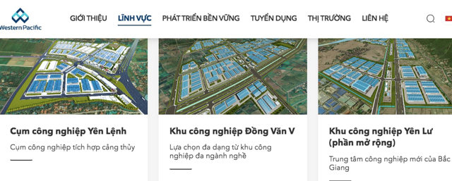 C&ocirc;ng ty cổ phần Hạ tầng Western Pacific l&agrave; chủ của nhiều KCN, CCN tr&ecirc;n cả nước.&nbsp;&nbsp;