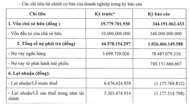 T&iacute;nh đến ng&agrave;y 30/6/2025, tổng nợ phải trả của c&ocirc;ng ty n&agrave;y đạt 1.026 tỷ đồng, gấp 2,98 lần vốn chủ sở hữu.